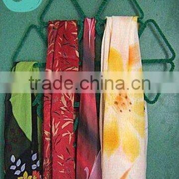Cyan Wool Woven Iron Frame Flower Hanging Scarfs&ties Holder