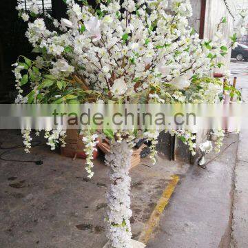 Fake peach cherry blossom tree artificial wisteria flower tree for centerpiece