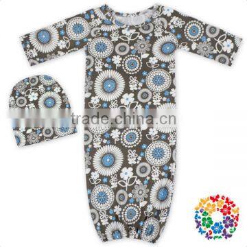 Long Sleeves Infant Toddle Baby Beige Sleeper Gowns photo-4