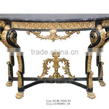 Antique gold console table from China