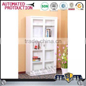2 Door Steel Sliding Glass Door Iron Filing Cabinet With Adjustable Shelves photo-6