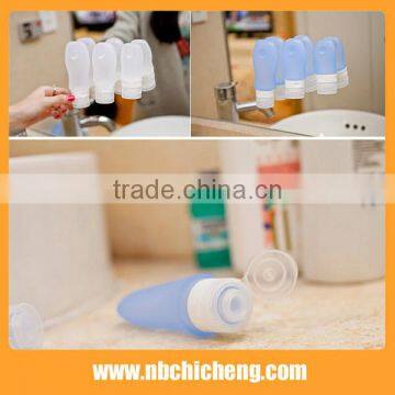 Silicone Shampoo Bottle Silicone Collapsible Bottle Silicone Liquid Soap Dispenser photo-3