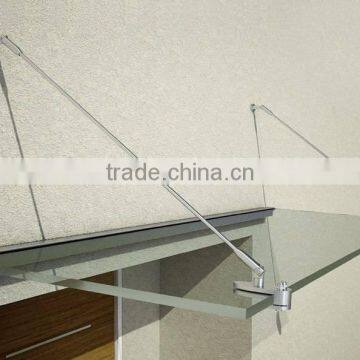 Modern Design Stainless Steel Glass Canopy Fittings/outdoor Tempered Glass Canopy System for Door,window,car Parking photo-3
