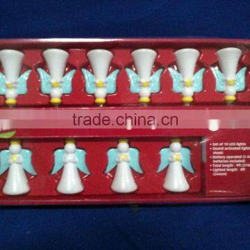 Plastic LED Xmas Music Angel Lighting Figure Christmas Decoration photo-2