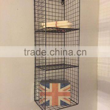 Industrial Retro Style Metal Wire Locker Room Wall Shelf Storage Unit Rack Cage photo-2