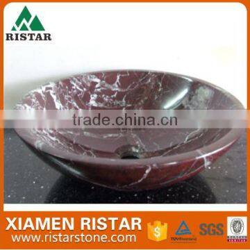 Natural claret marble stone bathroom basins and stone sinks