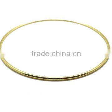 Round Ring With High Quality Butt Welded, Bright Brass Color Metal O Ring, Steel Wire Rings ID 10" photo-2