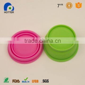 Food Grade BPA Free Flexible Travelling Colorful Washable Collapsible Silicone Bowl Set photo-2