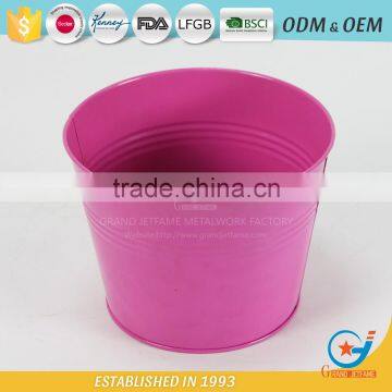 Decorative Plant Pot Covers Outdoor Metal Garden Galvanised Plant Pots photo-2