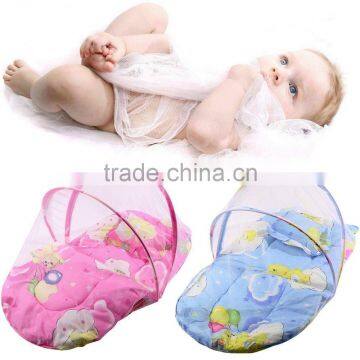 1pc Baby Crib Netting Bed Crib Folding Mosquito Net Infant Cushion Mattress Pillow Baby Bed Wholesale