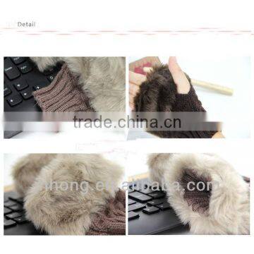 Artificial Wool Cute Women Knitted Gloves/korean Style/Autumn Applied photo-3