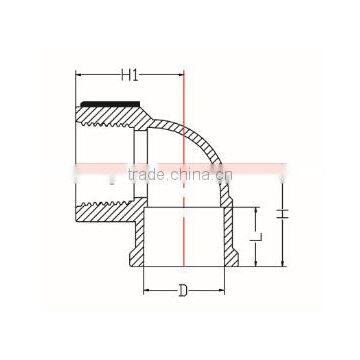 HIGH QUANLITY FEMALE ELBOW OF PVC DIN STANDARD FITTINGS FOR WATER SUPPLY photo-2