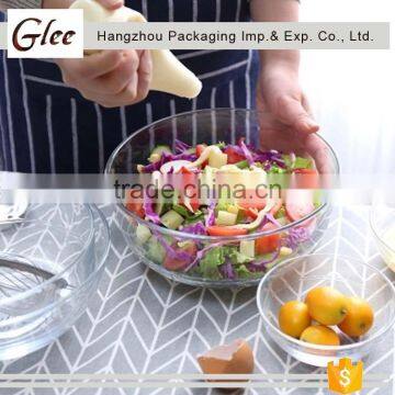 Nice-looking Lovely Wholesale Clear Streak Glass Bowl Sala Glass Bowl For Fruit And Soup photo-3