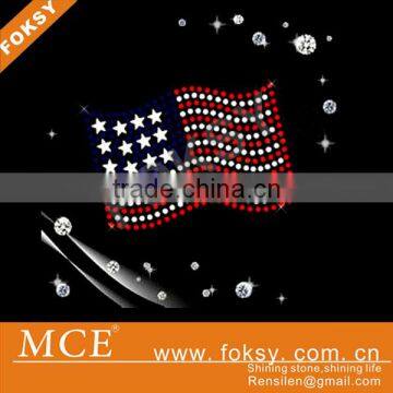 t shirts american flag diamante motif - FOKSY