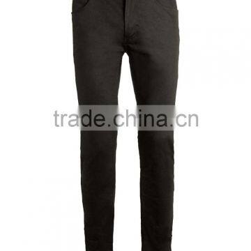 Black Twill Stretch Skinny Chinos New Fashion Men's Solid Slim Fit Cotton Casual Pants Trousers photo-3