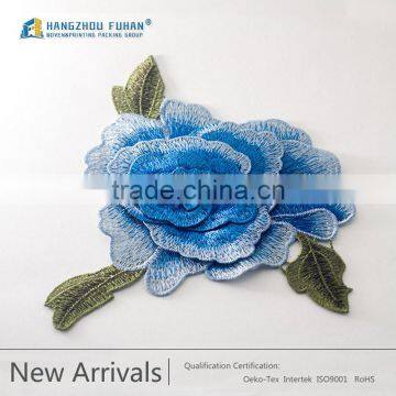 Factory Supply Beautiful Rose Embroidery Patch,Personalized Rose Embroidery Patches photo-3