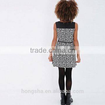 Girls Heart Print A-Line Dress Modren Children Wedding Dress Frocks Designs 2016 HSd7327 photo-3