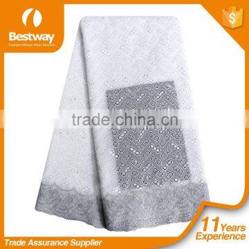 Hot Sale Heavy African Embriodery Swiss Voile Lace SL0411-1 photo-5