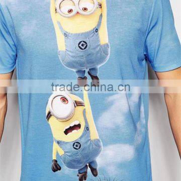 Printed Hanging Minions Tight T-shirt Cheap Wholesale photo-3