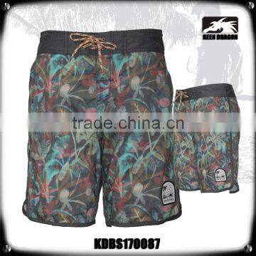 Tropical Print Boardshorts 2017 Mens Quick Dry Swim Trunks with High Quality Fabric