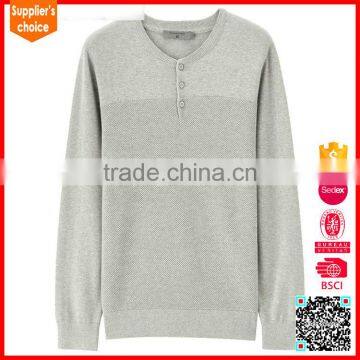 Latest Design Fitted Sweaters for Men Button Style Mens Button Sweater photo-2