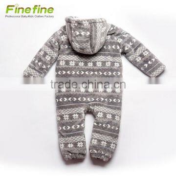 Long Sleeve Long Leg Winter Cotton Fall Plain Baby Rompers photo-2