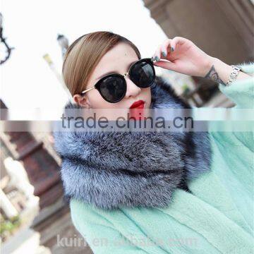 2016 Sliver Fox Fur Whole Skin Luxury Wedding Genuine Real Whole Skin Fox Fur Neck Ring Shawls Winter Women Fur Scarves Pashmina photo-5