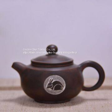 China Pure Hand Engraving Rabbit Clay Tea Pot Coffee Pot photo-2
