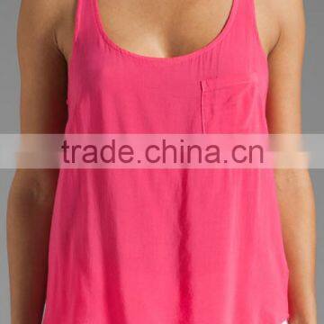 Women's 100% Rayon Pocket Shirting Tank photo-3