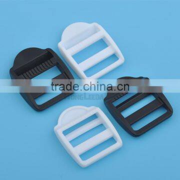 26mm 1 Inch POM Adjustable Buckles Plastic Ladder Buckle Luggage Backpack Staps BLACK / WHITE M016 photo-4