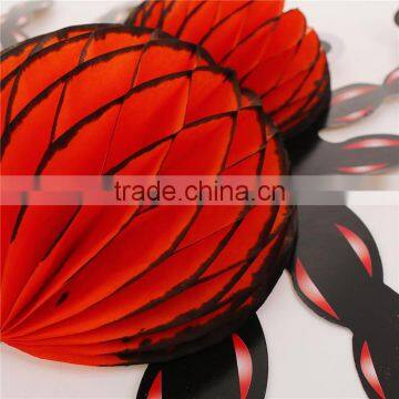 Paper Halloween Party Decorations Orange Black Halloween Spider Animal photo-2