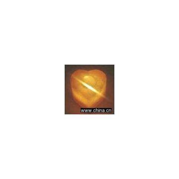 Rock salt candle holders for health and environment