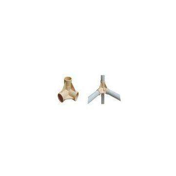 Three Way Economic Plastic Pipe Joints Ivory For Pipe Rack System
