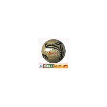 Eco friendly Laser leather size 5 Soccer Ball for sports 0.8 - 1.0 Bar Moisten Needle