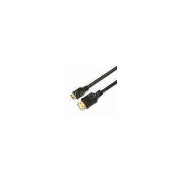 3D 30 Foot Gold Plated High End HDMI Cable , Mini C Type 19 Pin To 19 Pin