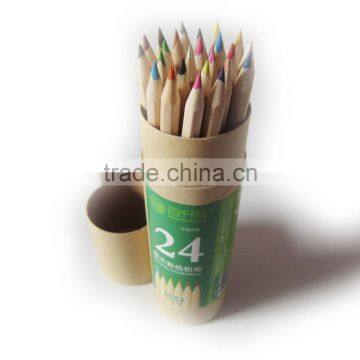 24 color pencils in paper tube