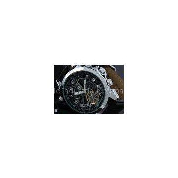 Years Black Stainless Steel Wristwatch 43mm Case , Tourbillon Mens Watch