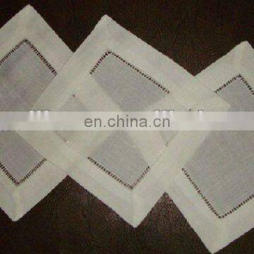 linen napkins with hand ladder hemstitch