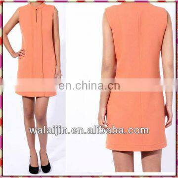 Sleeveless Poplin Office Ladies Nice Dress