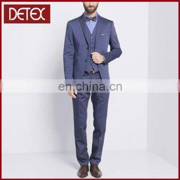 Wedding Blue New Design 3 Piece Coat Pant Men Suit