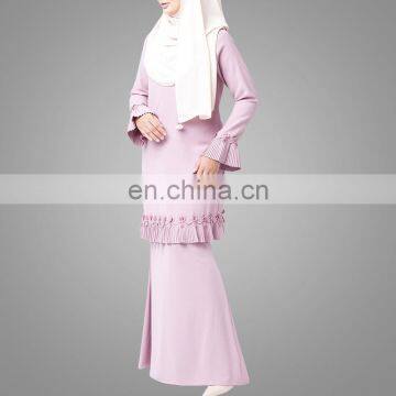 Simple Style Flower Baju Kurung New Arrival Muslim Lady Baju Kebaya Classical Clothing In Dubai photo-3