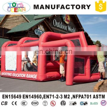 inflatable shooting gallery inflatable paintball shooting range for sport game