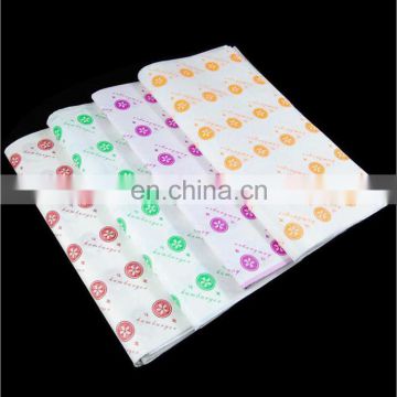 Factory supply hamburger packaging paper/PE food grease proof paper with logo printing