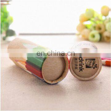 Factory Price Customized Brown Kraft Cardboard Paper Cylinder Box for Colorful Pencil Packaging photo-3
