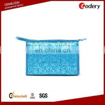 cheap muti-functional make up polyester satin beauty case