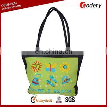 hot sale 600d polyester embroidered beach Bag