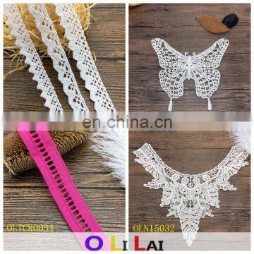 1/2 inch 1.2cm OLT01140 Cotton embroidery guipure lace for garment accessories