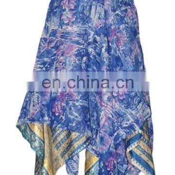 Vintage Sari Diamond cut Wrap Skirt