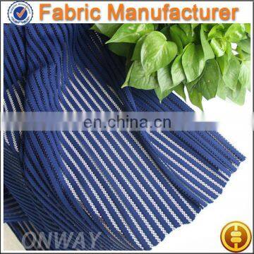 Onway Textile 95%poly 5%spandex knitting yarn dye jacquard fabric piece dye for woman dress,