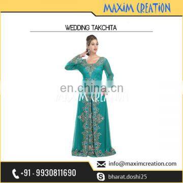 Luxury Golden And Silver Embroidery Beaded Moroccan Takchita Party Wear photo-2